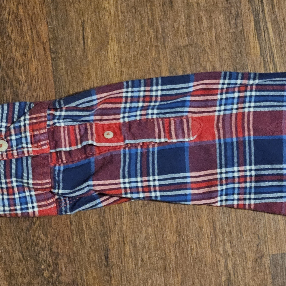 NAUTICA mens thin flannel long-sleeve Shirt SIZE LARGE MULTICOLOR LL30 - Picture 11 of 16